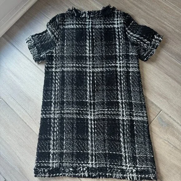 Very J Black & White Tweed Shift Dress – Women’s Medium – Chic Workwear - Picture 7 of 8